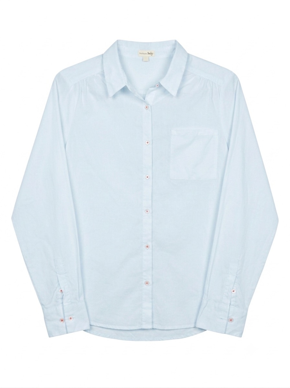 Maison Jules Pale Blue Coral Accented Button Down Shirt - XL